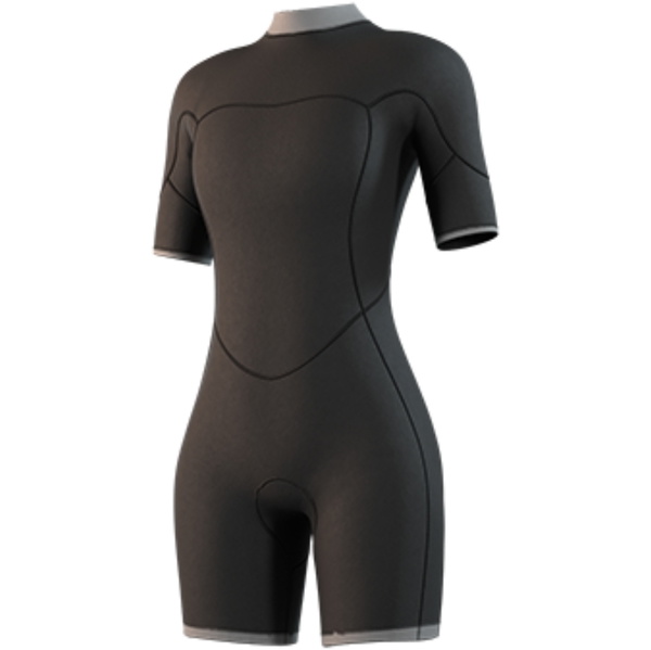 2026 Mystic Da Donna Brand 3/2mm Back Zip Flatlock Shorty Muta 35000.250064 - Black